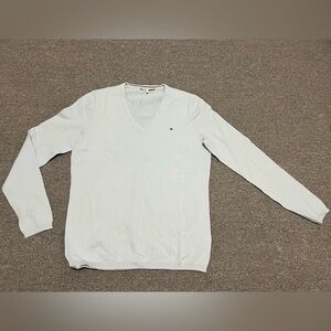 Tommy Hilfiger Sky Blue V-Neck Sweater for Men